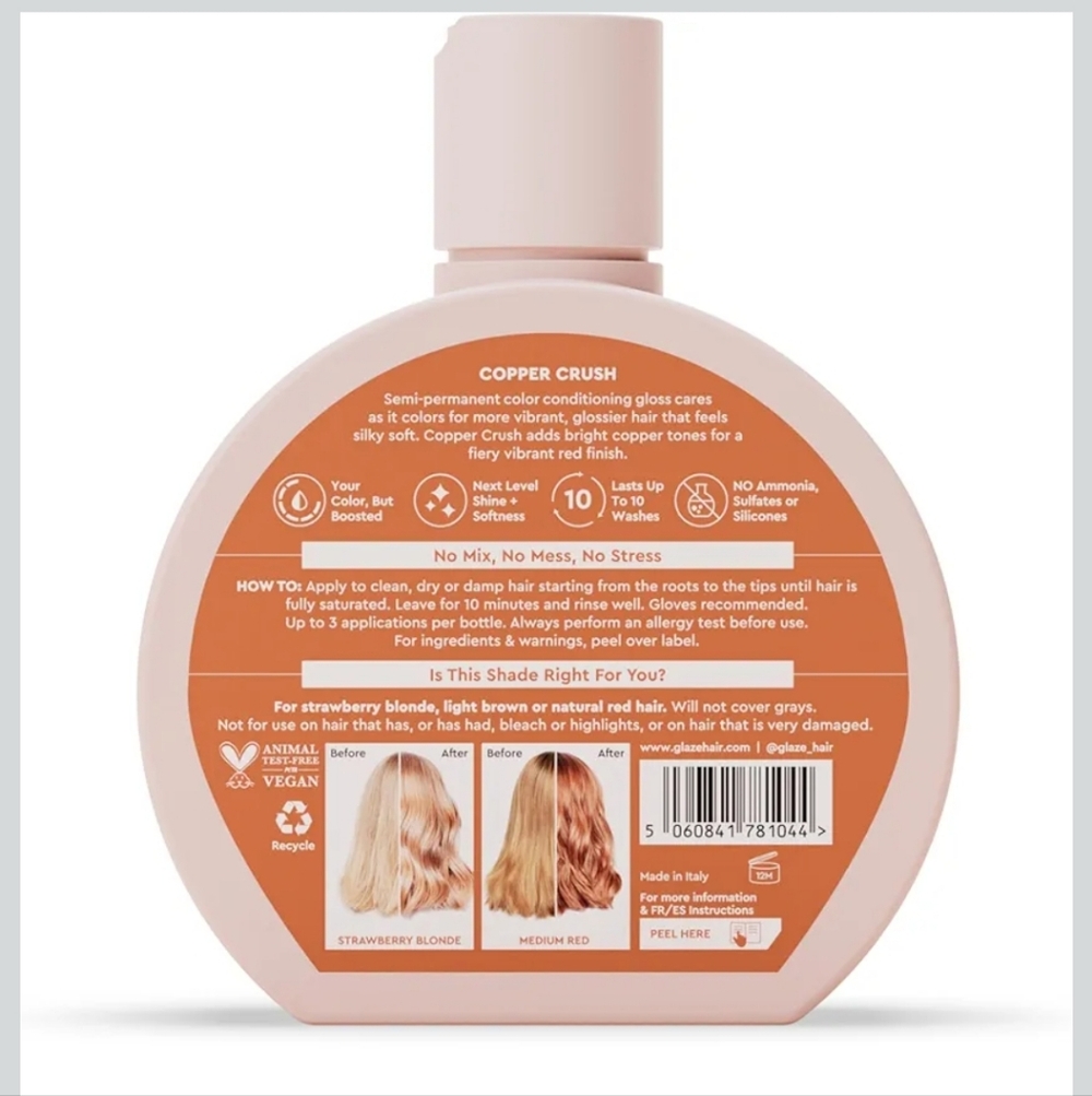 New Glaze Super Color Conditioning Gloss - Copper Crush - Picture 2 of 10
